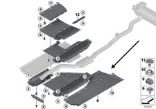 BMW Unterbodenverkleidung seitlich rechts F90 G30 G31 51757340778
