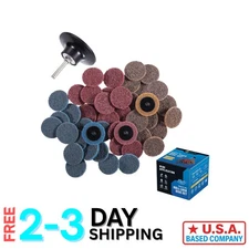 46PCS 2-Inch Quick Change Sanding Discs for Die Grinders -  Aluminum Oxide