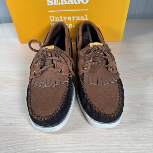 Zapato de Barco Universal Works x Sebago Portland Multi-Tone Marrón Oscuro Talla UK 8 - Imagen 5 de 14