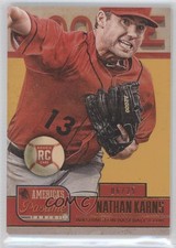 2013 Panini America's Pastime Rookies Gold 6/25 Nathan Karns #201 1s8