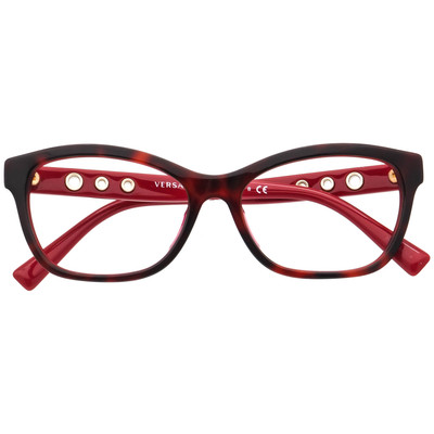 Versace Eyeglasses MOD. 3225-A 5184 Bordeaux Havana Semi Cat  display picture 1