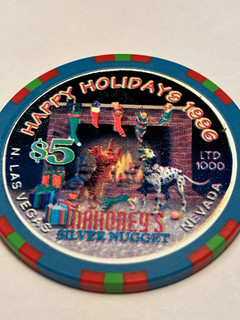 $5 Mahoney’s Silver Nugget Las Vegas HAPPY HOLIDAYS 1996/1997 LTD 1000 N9107