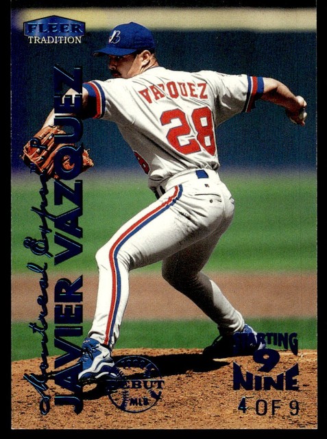 1999 Fleer Tradition STARTING NINE RARE Javier Vazquez /9 Montreal Expos #532