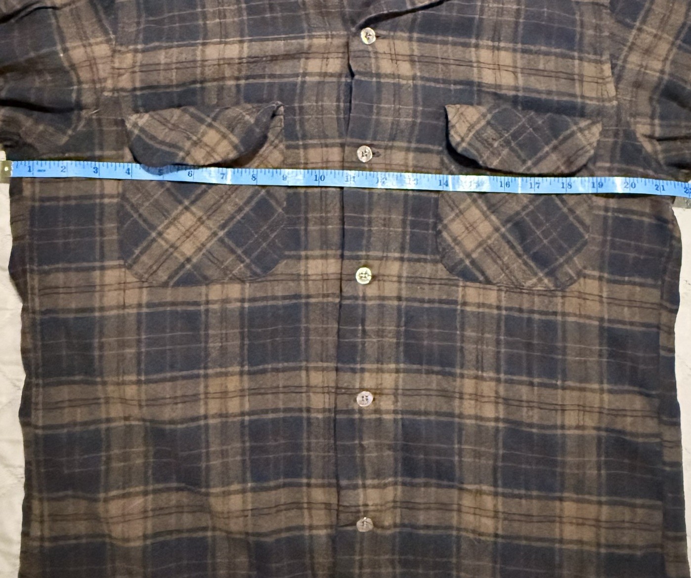 Vintage Pendleton Loop Collar Wool Board Shirt Pl… - image 12