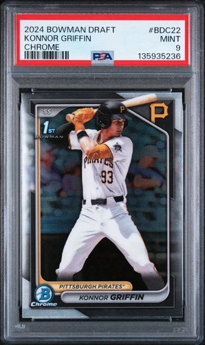 2024 Bowman Draft Chrome Konnor Griffin PSA 9 Mint Rookie RC #BDC22