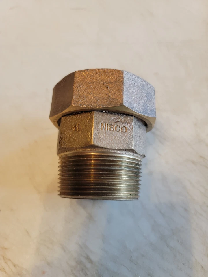 Nibco Brass XNL187-24 Pipe Union, 1-1/2" Nominal, FNPT End Style, 125 lb, Brass - Image 2 of 4