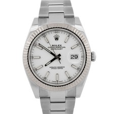 2023 PAPERS Rolex DateJust 41mm 18K White Gold Steel OYSTER 126334 BOX