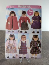 Butterick 5110 Sewing Pattern 18" 46cm Doll Clothes Cape Dress Jumper