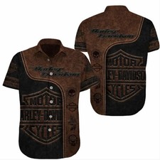 Personalized Harley Motor Racing Davidson Casual Button Down Shirt Unisex Adults