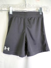 Under Armour Boys Athletic Shorts Size 4 Gray Tech Mesh Lightweight