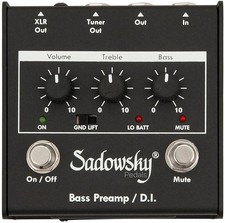 Sadowsky SBP-1 V2 Black Bass Preamp EQ DI Gui...