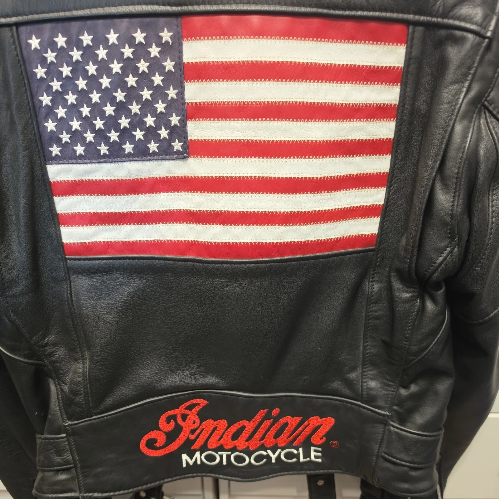 Vintage Indian Motocycle USA Leather Jacket Motorcycle Choppers 80s 90s Sz42 image 6