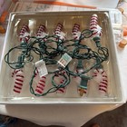 3 Vintage Set of 10 Plastic blow mold Candy Cane Ornament String Light Set  — photo 2