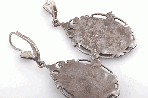 Türkis Ohrhänger 925 Sterling Silber Antik! - - Bild 6 von 6