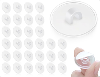 30 StüCk Deckenhaken,Selbstklebend Klebehaken,Transparent Wandhaken,Handtuchhake