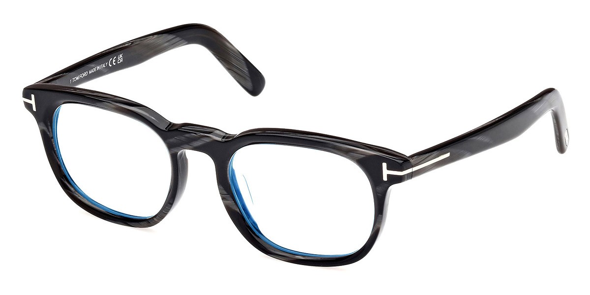 Tom Ford FT5930-D-B Eyeglasses Male Black Horn 52mm New 100