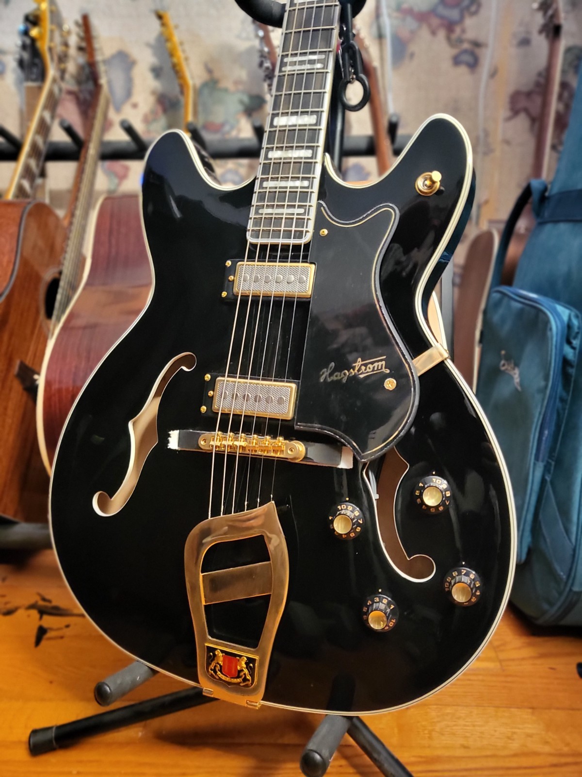 Hagstrom ??67 Viking II Hollowbody Body - Black Finish