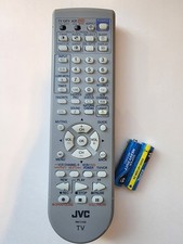 MINT JVC RM-C14G TV Remote Control OEM Tested Working VCR DVD Gray With New Batt