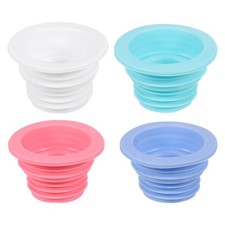 Drain Pipe Sewer Seal Ring, 4 Pack Hose Silicone Plug, White, Green, Pink, Blue