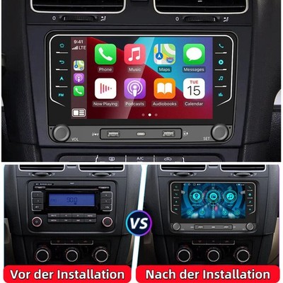 CarPlay Autoradio Android 13 Für VW GOLF 5 6 Passat Touran Tiguan GPS NAVI 2+64G