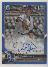 2018 Bowman Draft Chrome Pick Blue Wave Refractor 1/150 Daniel Lynch Auto 0r4