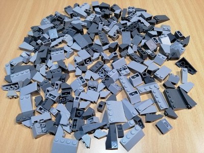 LEGO Großes Konvolut Dachsteine & Inverse Grau 250 Stück / Schrägsteine