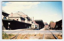 Troy Union Station & Boston & Maine Rail-Diesel Car 1957 Postcard