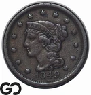 Photo of a 1849-P Large Cent from an eBay listing that sold on Jul 19, 2026