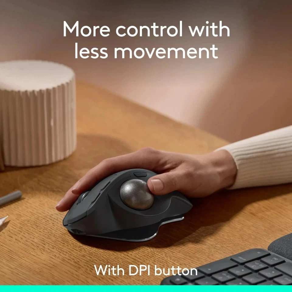 Logitech MX Ergo Plus Wireless Trackball Mouse for PC Mac + 10-30° Tilt Wedge - Image 4 of 4