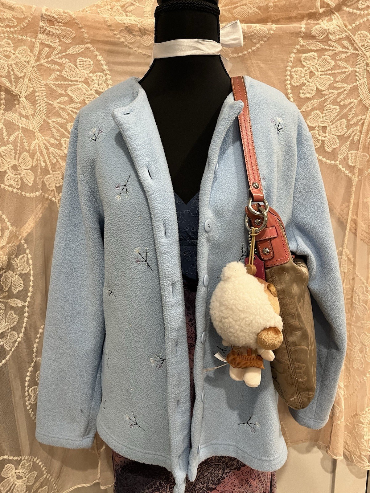 Granny Cottagecore Fleece Basic Editions Embroide… - image 4