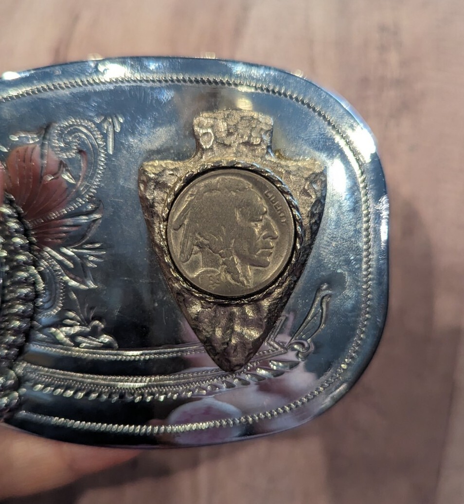 Vintage Double Coin Holder Belt Buckle eBay