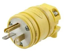 Hubbell HBL1433, Straight Blade Plug, Elastogrip Plug, 20A 125V, 5-20P, 1 PC