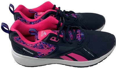NEW Reebok Size 7 Navy Blue Pink Little Girls Shoes Durable XT Kids Sneakers