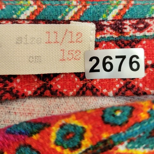 ZARA GIRLS Skirt Youth 11/12 Mini Aztec Zip Wrap Casual Collection Beach Wear - Picture 9 of 10