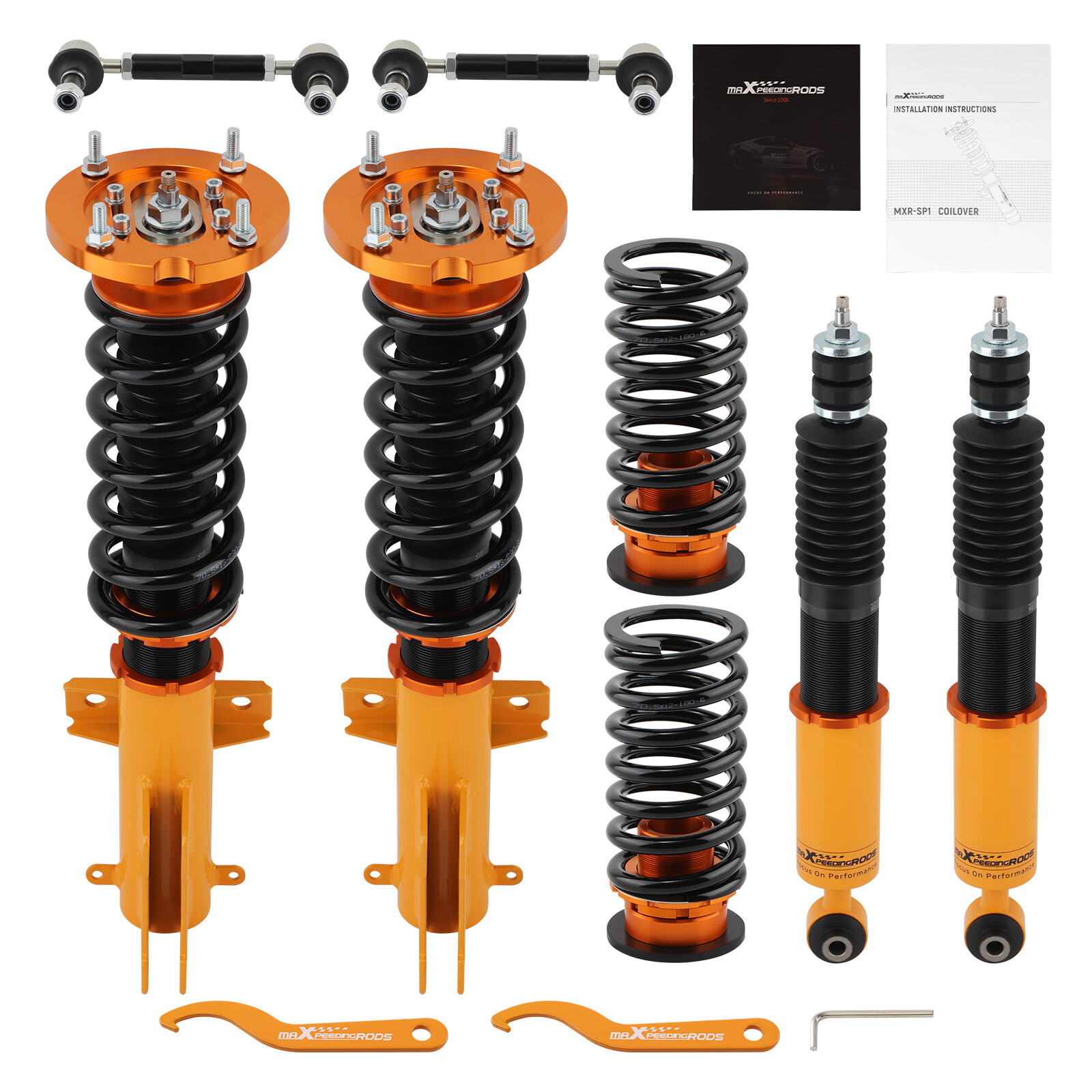 Coilovers Kit for Ford Mustang GT S197 2005-2014 3.7 4.0 Coil Spring Shock Strut