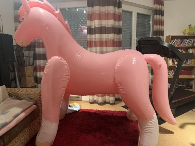 Inflatable Horse pink softened +++very big+++