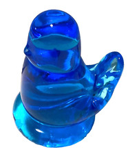 Vintage Mini Bluebird of Happiness Glass Figurine Signed Leo Ward 1994