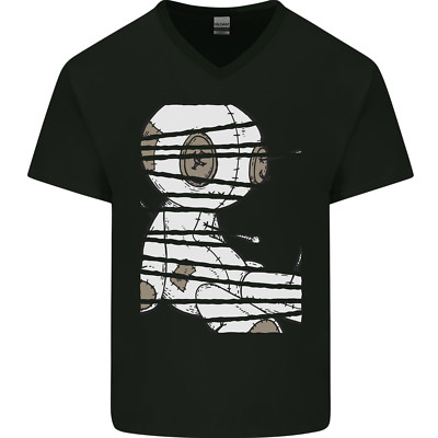 Voodoo Puppe Evil Spirits Dark Magic Halloween Herren T-Shirt V-Ausschnitt Baumwolle