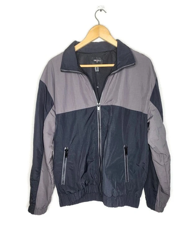 Chaqueta Bomber Forever 21 Hombre - Rayas Universitarias, Forro Polar | Estilo Casual Y Cálido