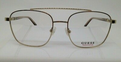 GUESS GU3038 032 Gold Havana Metal Aviator Optical Eyeglasses Frame 52-17-135