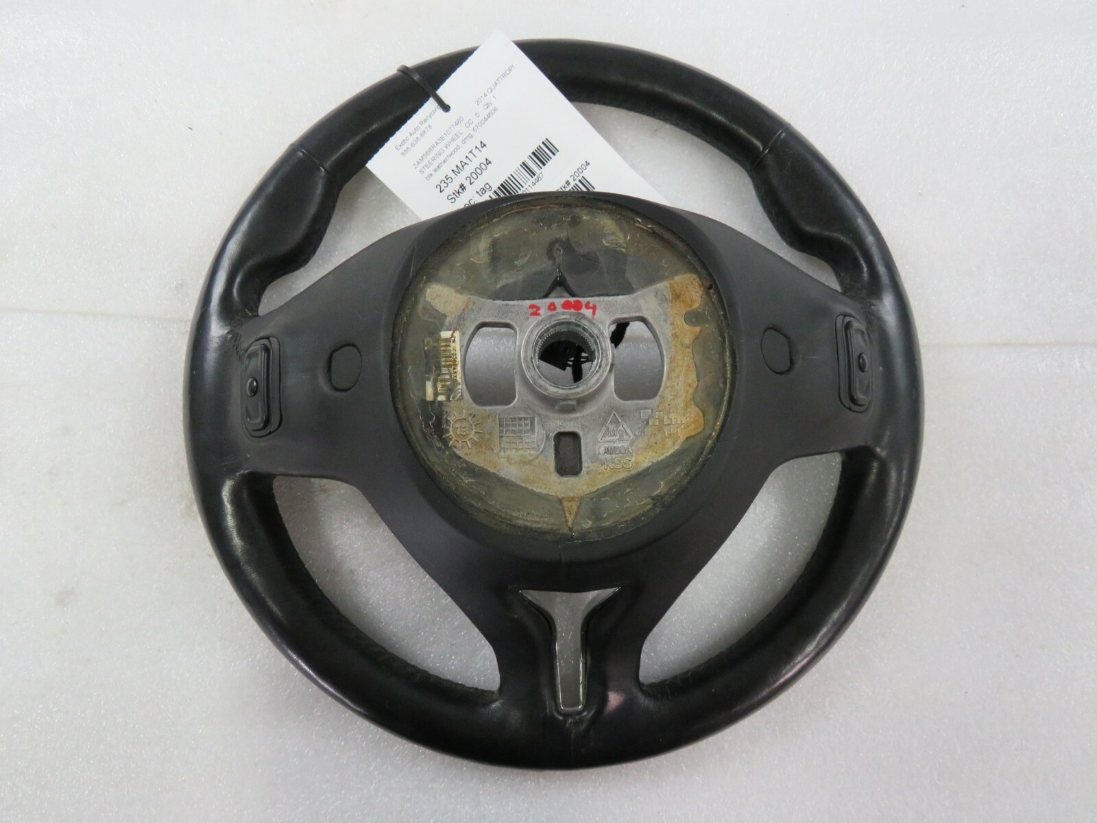 2014 Maserati Quattroporte, Steering Wheel, Leather/ DmgWood, Used P/N 670044606