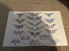  Lot 4 Vintage Tattoo flash art laminated sheet Dolphins