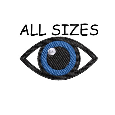 Eye Embroidered Applique Iron On Patch 2.1'' x 1'' Eyeball Optical Peeper Glasses