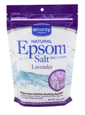 Amoray Premium Natural Epsom  Salt Bath Crystals  16 oz.-  3 pk