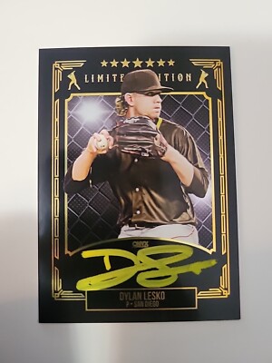 2024 Onyx Spring Signings Limited Edition Dylan Lesko On Card Yellow Auto Padres
