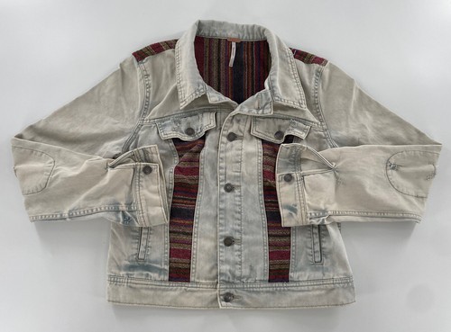 Aztec Boho Jean Jacket Size 