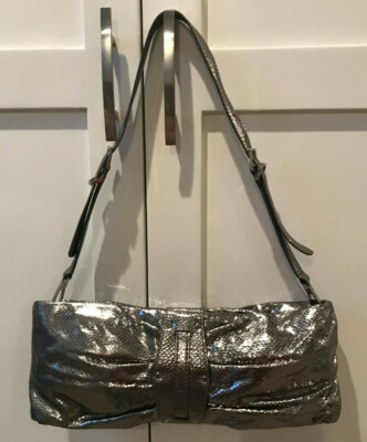 Kooba Metallic Embossed Clutch w/Logo Dust bag, Excellent