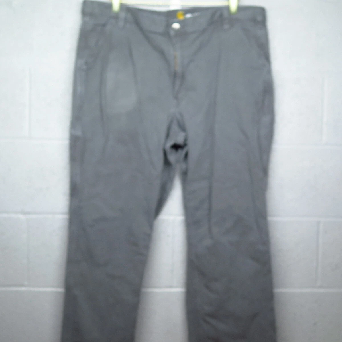 Carhartt Relaxed Fit Mens Gray Cargo Work Pants Size 42x30
