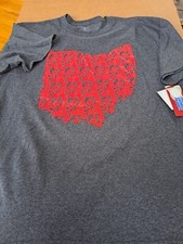 THE Ohio State University BRUTUS All Over State OH Outline XL J America Shirt