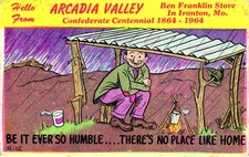 Vintage Posted June 1968 Postcard HELLO FROM ARCADIA VALLEY Ironton MO